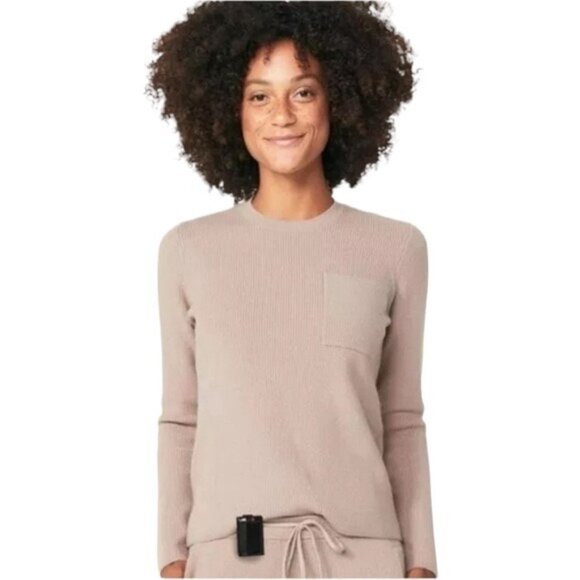 Figs Knit Ribbed Pullover Sweater in Latte Brown - Picture 1 of 11